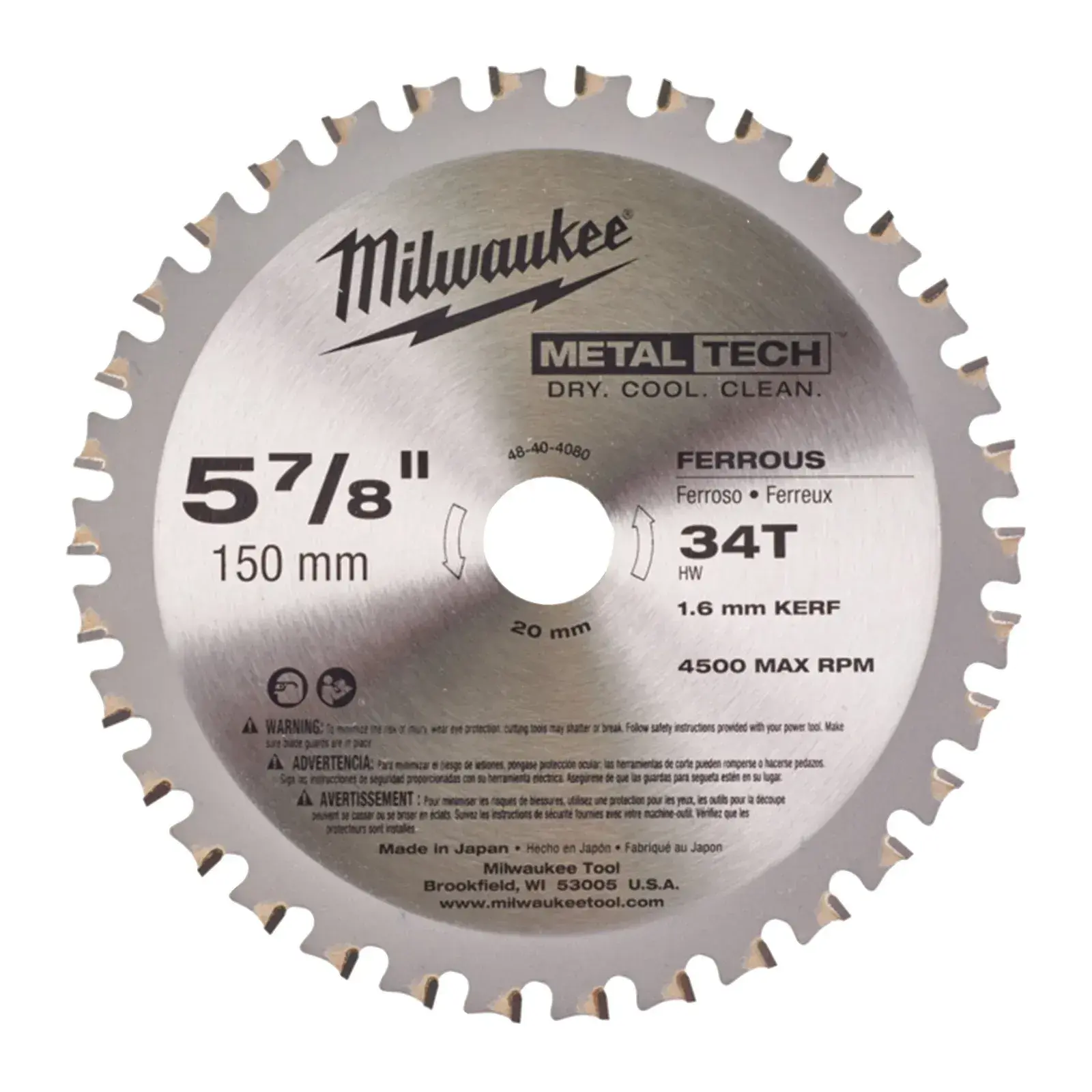 LIST KROŽNE ŽAGE 150X20X34Z  METAL MILWAUKEE